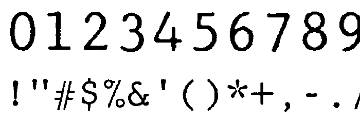JMHTypewritermono-Regular Font OTHER CHARS