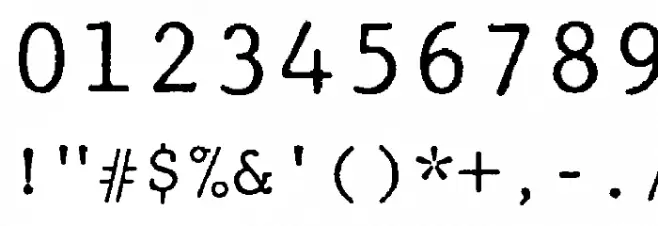 JMHTypewritermono-Regular Font OTHER CHARS