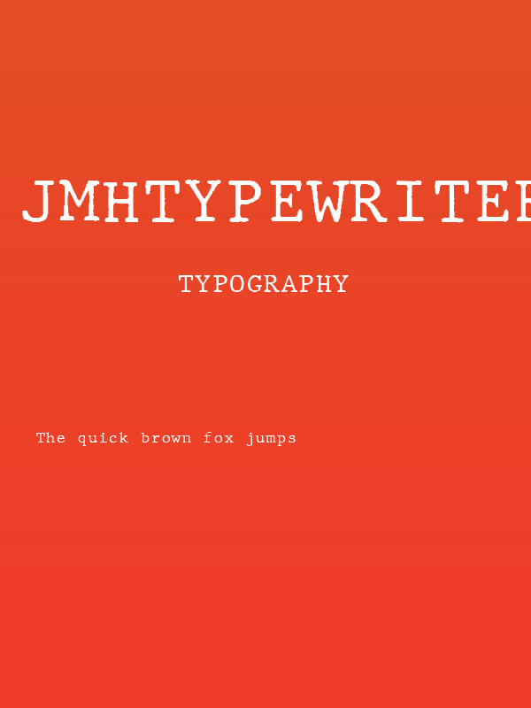 JMHTypewritermono-Regular Poster