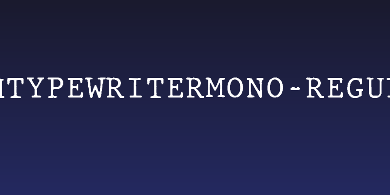JMHTypewritermono-Regular Social Header