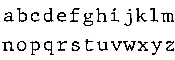 JMHTypewritermono-Regular Font LOWERCASE