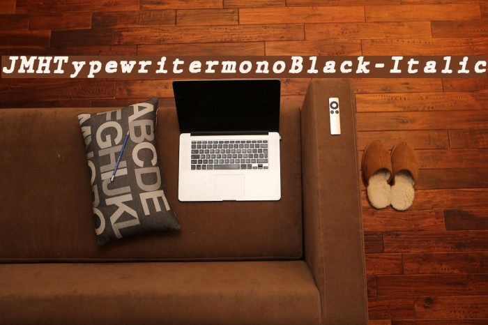 JMHTypewritermonoBlack-Italic Schriftart examples