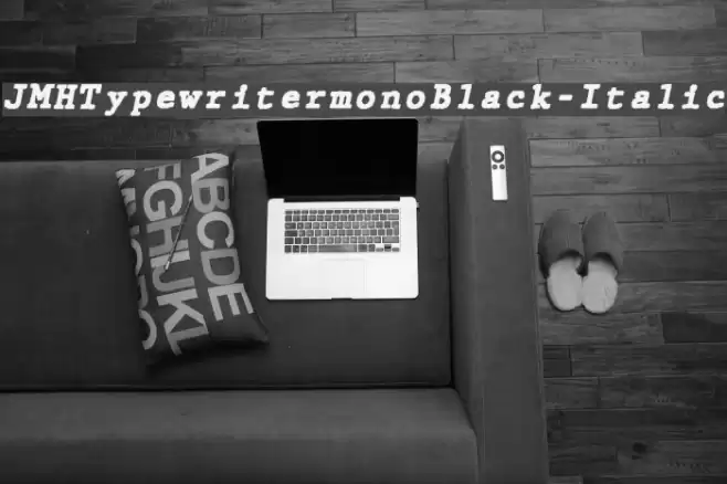JMHTypewritermonoBlack-Italic Schriftart examples