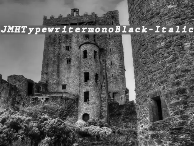 JMHTypewritermonoBlack-Italic Schriftart examples