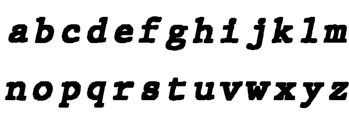 JMHTypewritermonoBlack-Italic Schriftart Kleinbuchstaben