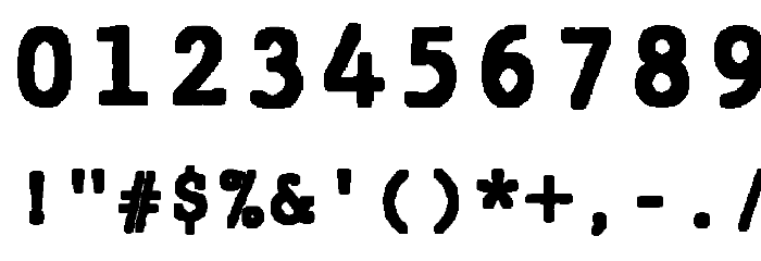 JMHTypewritermonoBlack-Regular Font OTHER CHARS