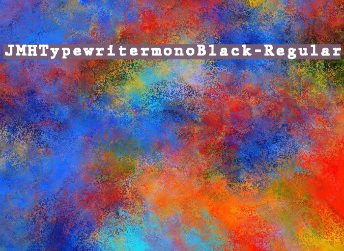 JMHTypewritermonoBlack-Regular Font examples
