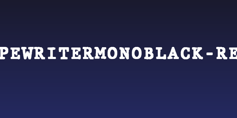 JMHTypewritermonoBlack-Regular Social Header