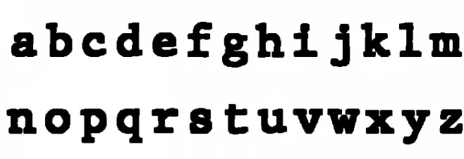 JMHTypewritermonoBlack-Regular フォント 小文字