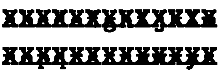 JMHTypewritermonoBlackCross-Reg Font LOWERCASE
