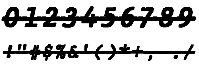 JMHTypewritermonoBlackOver-Ital Font OTHER CHARS