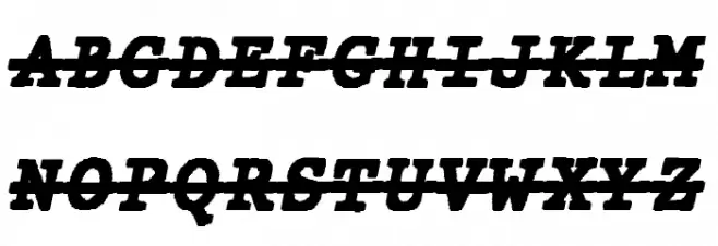 JMHTypewritermonoBlackOver-Ital Шрифта ВЕРХНИЙ