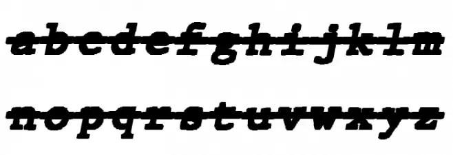 JMHTypewritermonoBlackOver-Ital Schriftart Kleinbuchstaben