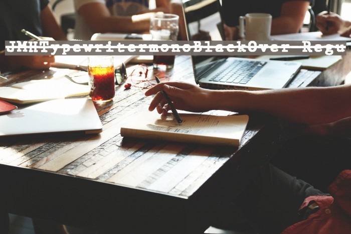 JMHTypewritermonoBlackOver-Regu फ़ॉन्ट examples