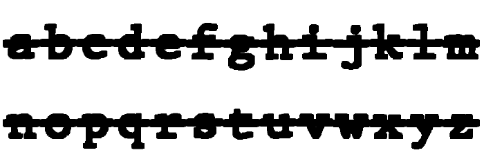 JMHTypewritermonoBlackOver-Regu फ़ॉन्ट लोअरकेस
