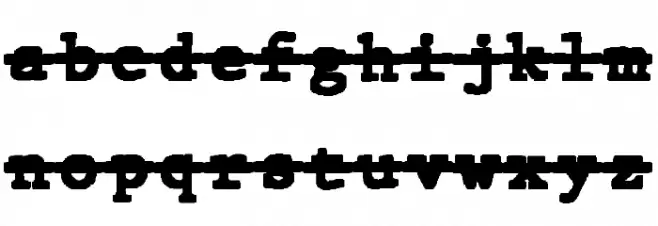 JMHTypewritermonoBlackOver-Regu फ़ॉन्ट लोअरकेस