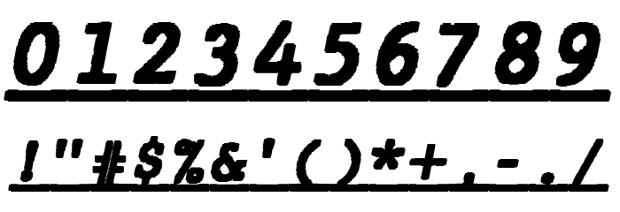 JMHTypewritermonoBlackUnder-Ita Font OTHER CHARS