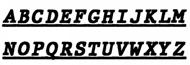 JMHTypewritermonoBlackUnder-Ita Font UPPERCASE