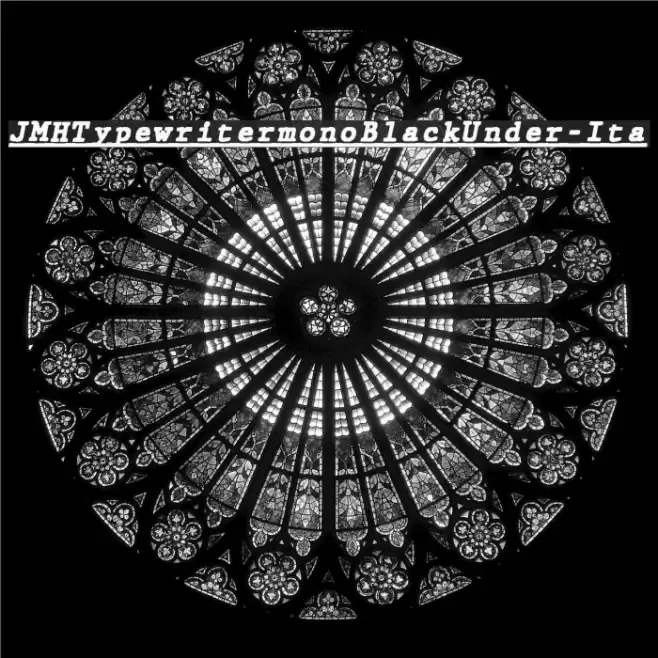 JMHTypewritermonoBlackUnder-Ita Font examples
