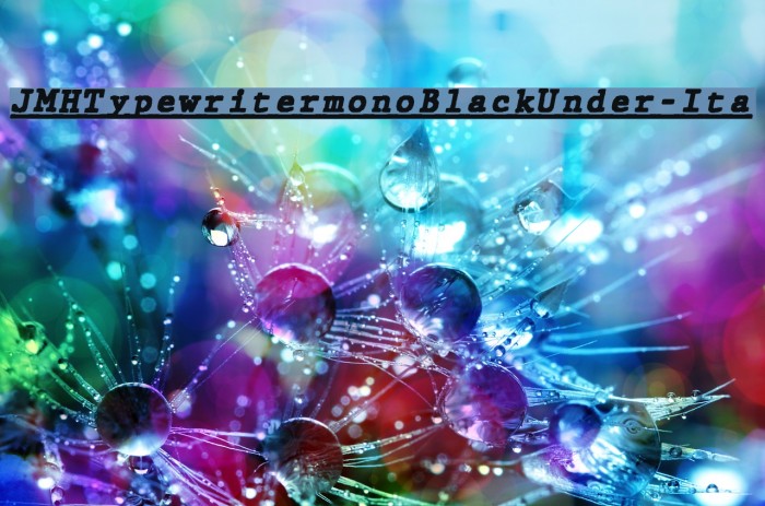 JMHTypewritermonoBlackUnder-Ita Font examples