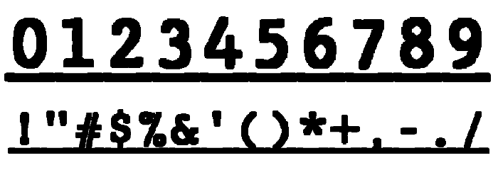 JMHTypewritermonoBlackUnder-Reg Font OTHER CHARS
