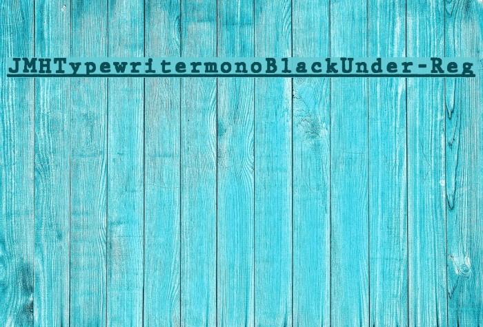JMHTypewritermonoBlackUnder-Reg Font examples