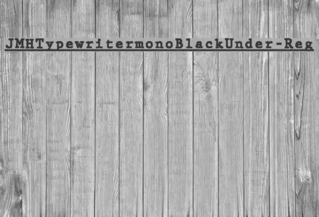 JMHTypewritermonoBlackUnder-Reg Fonte examples