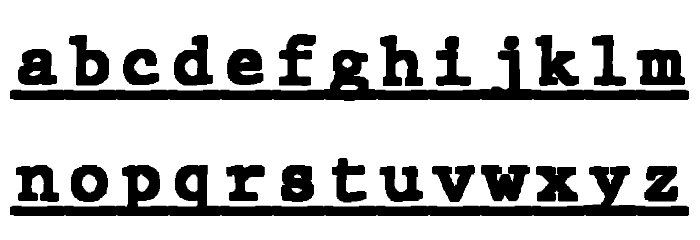 JMHTypewritermonoBlackUnder-Reg Font LOWERCASE