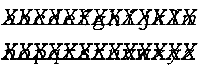 JMHTypewritermonoCross-Italic Font LOWERCASE