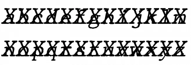 JMHTypewritermonoCross-Italic Caratteri MINUSCOLO