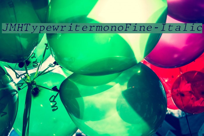 JMHTypewritermonoFine-Italic Font examples