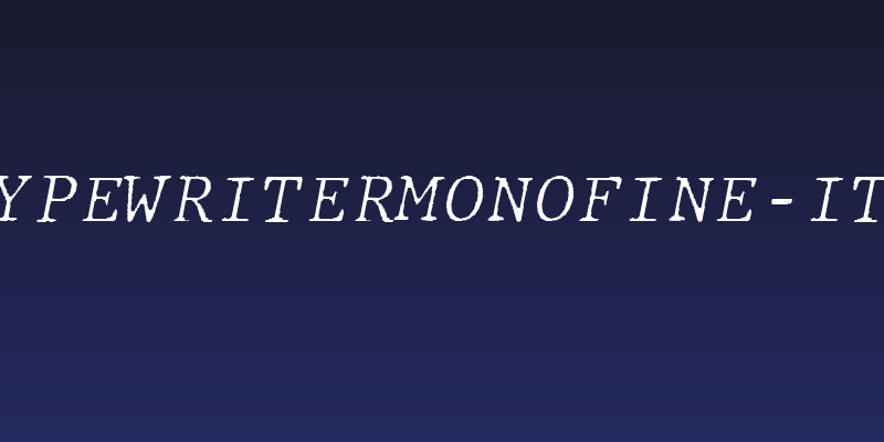JMHTypewritermonoFine-Italic Social Header
