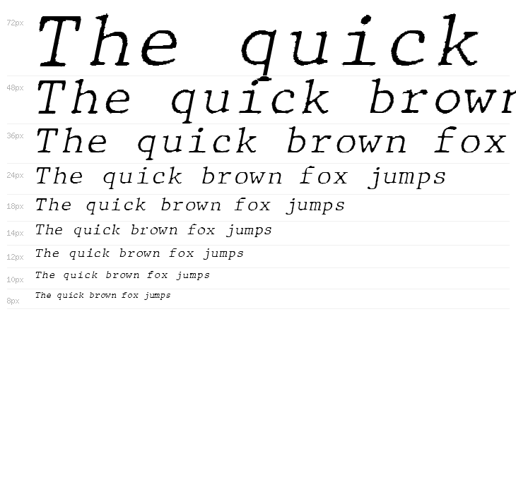 JMHTypewritermonoFine-Italic Waterfall