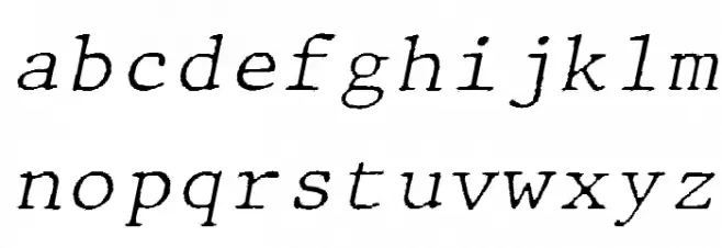 JMHTypewritermonoFine-Italic Fuentes MINÚSCULAS