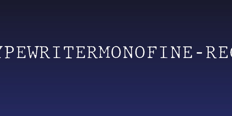 JMHTypewritermonoFine-Regular Social Header