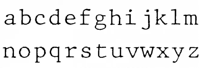JMHTypewritermonoFine-Regular Schriftart Kleinbuchstaben