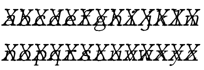 JMHTypewritermonoFineCross-Ital Font LOWERCASE