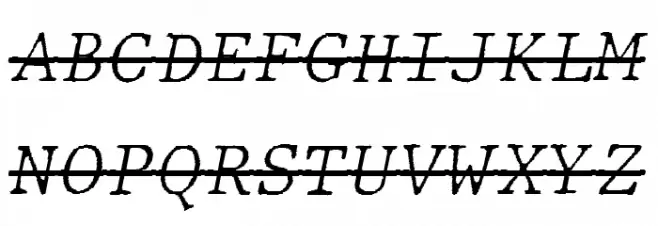 JMHTypewritermonoFineOver-Itali 字体 大写