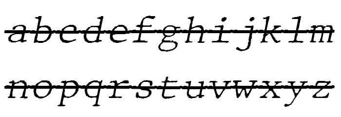 JMHTypewritermonoFineOver-Itali Font LOWERCASE