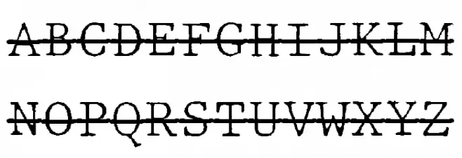 JMHTypewritermonoFineOver-Regul फ़ॉन्ट अपरकेस
