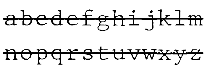 JMHTypewritermonoFineOver-Regul Font LOWERCASE