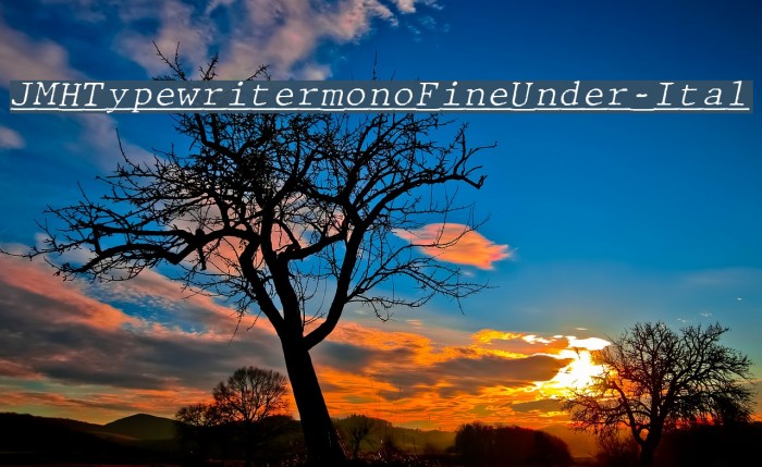 JMHTypewritermonoFineUnder-Ital फ़ॉन्ट examples