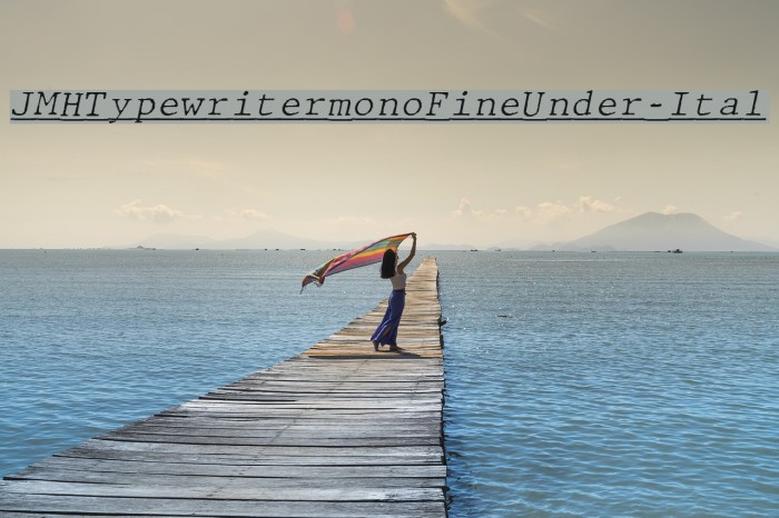JMHTypewritermonoFineUnder-Ital फ़ॉन्ट examples