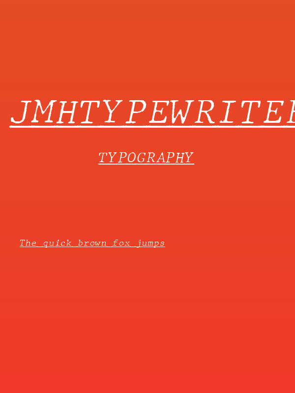 JMHTypewritermonoFineUnder-Ital Poster