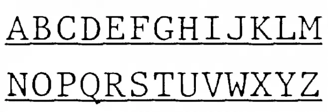 JMHTypewritermonoFineUnder-Regu Polices MAJUSCULES