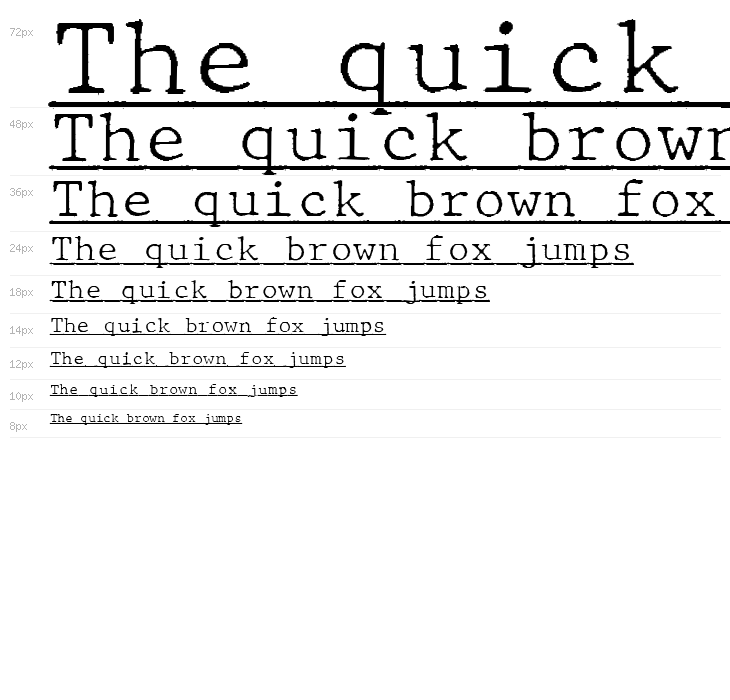 JMHTypewritermonoFineUnder-Regu Waterfall