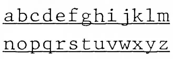 JMHTypewritermonoFineUnder-Regu Шрифта строчной