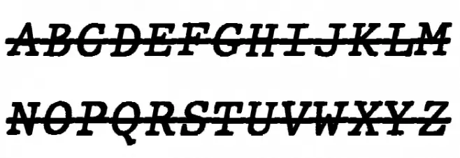JMHTypewritermonoOver-Italic Шрифта ВЕРХНИЙ