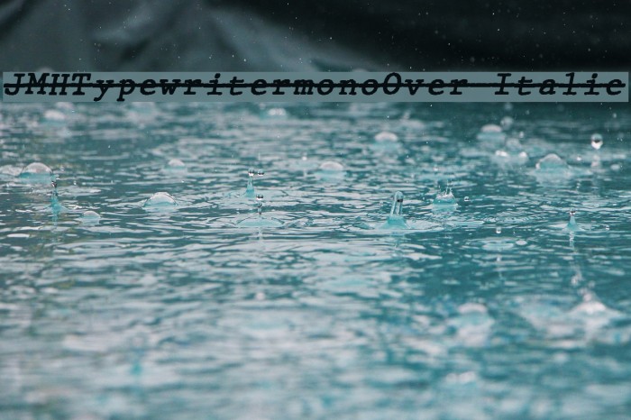 JMHTypewritermonoOver-Italic फ़ॉन्ट examples