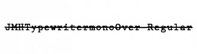 JMHTypewritermonoOver-Regular  لخطوط تنزيل